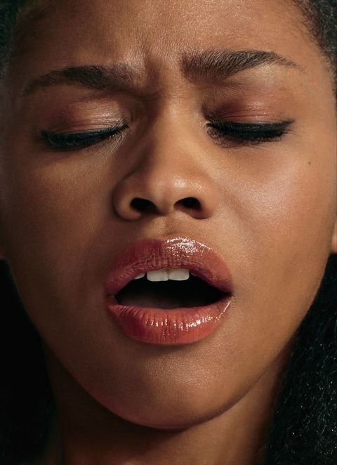 Black women making an orgasmic face Black woman making an orgasmic face.